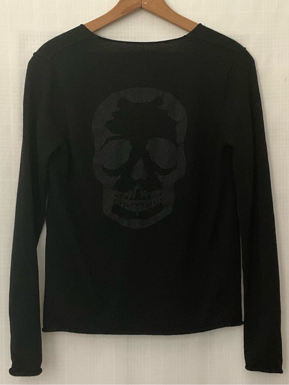 🌱Zadig & Voltaire Black Wool Sweater with skull on the back